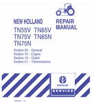 New Holland TN55V, TN65V, TN75V, TN65N, TN75N Tractor Service Repair Manual PDF Download