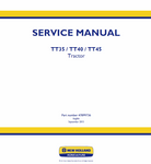 New Holland TT35, TT40, TT45 Tractor Service Repair Manual PDF Download
