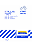 New Holland TV6070 Tractor Service Repair Manual PDF Download