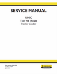 New Holland U80C Tier 4b Final Tractor Loader Service Repair Manual PDF Download