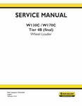 New Holland W130C, W170C Tier 4B Final Wheel Loader Service Repair Manual PDF Download