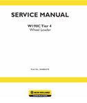 New Holland W190C Tier 4 Wheel Loader Service Repair Manual PDF Download