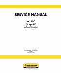 New Holland W190D Stage 4 Wheel Loader Service Repair Manual PDF Download