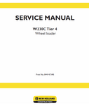 New Holland W230C Tier 4 Wheel Loader Service Repair Manual PDF Download