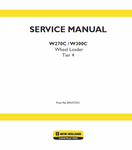 New Holland W270C, W300C Tier 4 Wheel Loader Service Repair Manual PDF Download