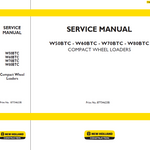 New Holland W50BTC, W60BTC, W70BTC, W80BTC Compact Wheel Loader Service Repair Manual PDF Download