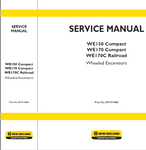 New Holland WE150 , WE170 Compact & WE170C Railroad Wheeled Excavators Service Repair Manual PDF Download