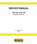 New Holland WE170B, WE190B Wheeled Excavator Service Repair Manual PDF Download