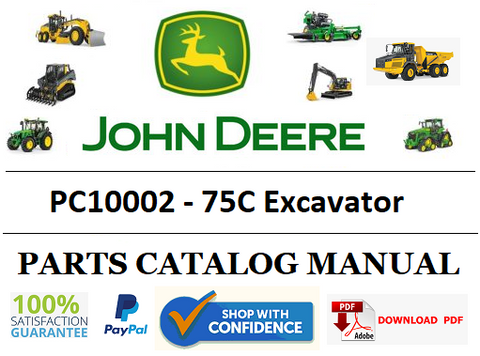 PC10002 PARTS CATALOG MANUAL - JOHN DEERE 75C Excavator BEST PDF