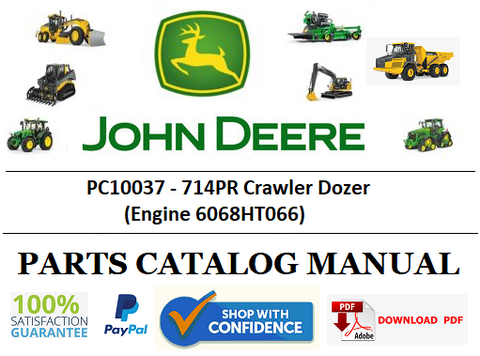 PC10037 PARTS CATALOG MANUAL - JOHN DEERE 714PR Crawler Dozer BEST PDF