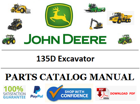 PC10085 PARTS CATALOG MANUAL - JOHN DEERE 135D Excavator DOWNLOAD PDF