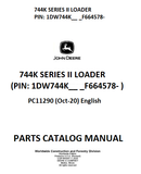 PC11290 PARTS CATALOG MANUAL - JOHN DEERE 744K SERIES II LOADER (PIN: 1DW744K__ _F664578- ) BEST PDF DOWNLOAD