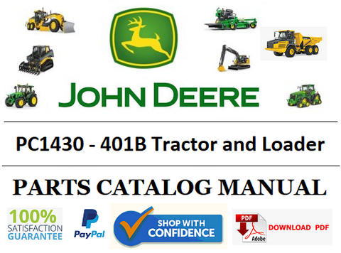 PC1430 PARTS CATALOG MANUAL - JOHN DEERE 401B Tractor and Loader Official PDF Download