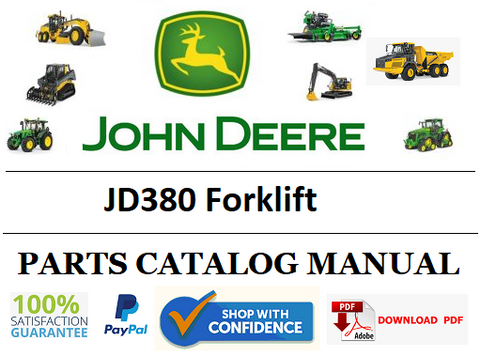 PC1435 PARTS CATALOG MANUAL - JOHN DEERE JD380 Forklift Official PDF Download