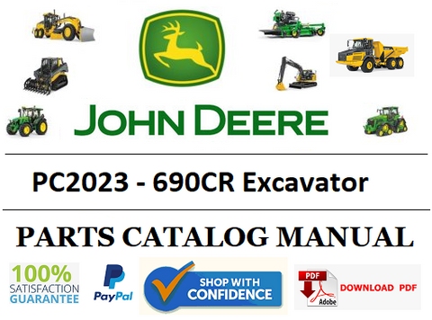 PC2023 PARTS CATALOG MANUAL - JOHN DEERE 690CR Excavator BEST PDF