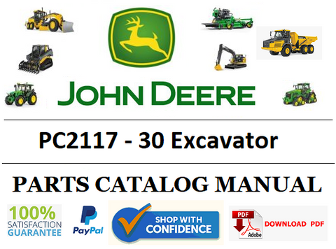 PC2117 PARTS CATALOG MANUAL - JOHN DEERE 30 Excavator BEST PDF