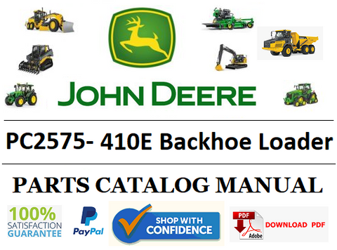 PC2575 PARTS CATALOG MANUAL - JOHN DEERE 410E Backhoe Loader BEST PDF