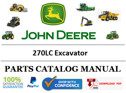 PC2622 PARTS CATALOG MANUAL - JOHN DEERE 270LC Excavator Download PDF