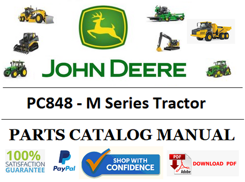 PC848 PARTS CATALOG MANUAL - JOHN DEERE M Series Tractor Official PDF Download
