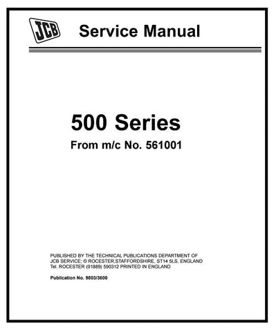 JCB 500 Series Loadall BEST PDF Service Repair Manual