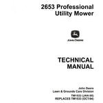 TM1533 SERVICE REPAIR TECHNICAL MANUAL - JOHN DEERE 2653 PROFESSIONAL UTILITY MOWER DOWNLOAD