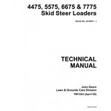 TM1553 SERVICE REPAIR TECHNICAL MANUAL - JOHN DEERE 4475, 5575, 6675, 7775 SKID STEER LOADER DOWNLOAD