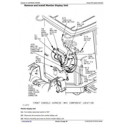 TM1603 SERVICE REPAIR TECHNICAL MANUAL - JOHN DEERE 744H 4WD LOADER AN ...