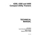 TM1677 SERVICE REPAIR TECHNICAL MANUAL - JOHN DEERE 4200, 4300, 4400 COMPACT UTILITY TRACTORS DOWNLOAD