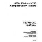 TM1679 SERVICE REPAIR TECHNICAL MANUAL - JOHN DEERE 4500, 4600, 4700 COMPACT UTILITY TRACTORS DOWNLOAD