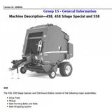 TM1735 SERVICE REPAIR TECHNICAL MANUAL - JOHN DEERE 458, 558, 458 SILAGE SPECIAL ROUND BALERS DOWNLOAD