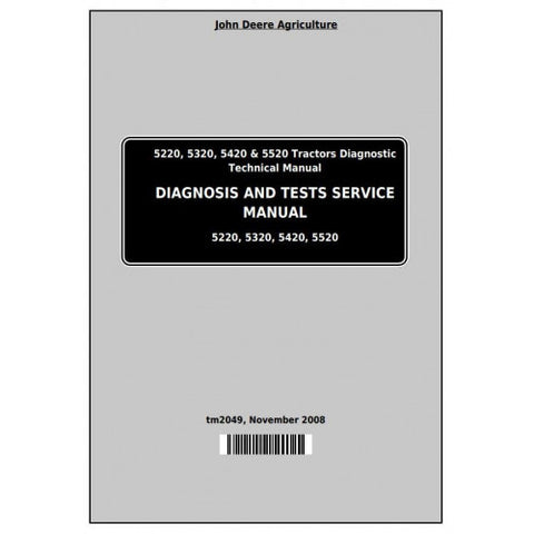 TM1872 DIAGNOSIS AND TESTS SERVICE MANUAL - JOHN DEERE 5220, 5320, 5420 & 5520 TRACTORS DOWNLOAD