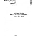 TM411119 SERVICE REPAIR TECHNICAL MANUAL - JOHN DEERE 778 ROTARY HARVESTING UNIT (SN. 127522-) DOWNLOAD