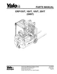 Yale Forklift ERP15VT, 16VT, 18VT, 20VT(G807) Best PDF Parts Catalog Manual