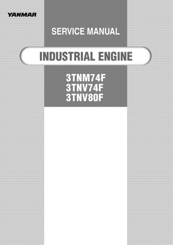 Yanmar 3TNM74F, 3TNV74F, 3TNV80F Engines Service Repair Manual PDF Download
